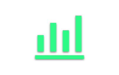 Balkendiagramm in Neongrün