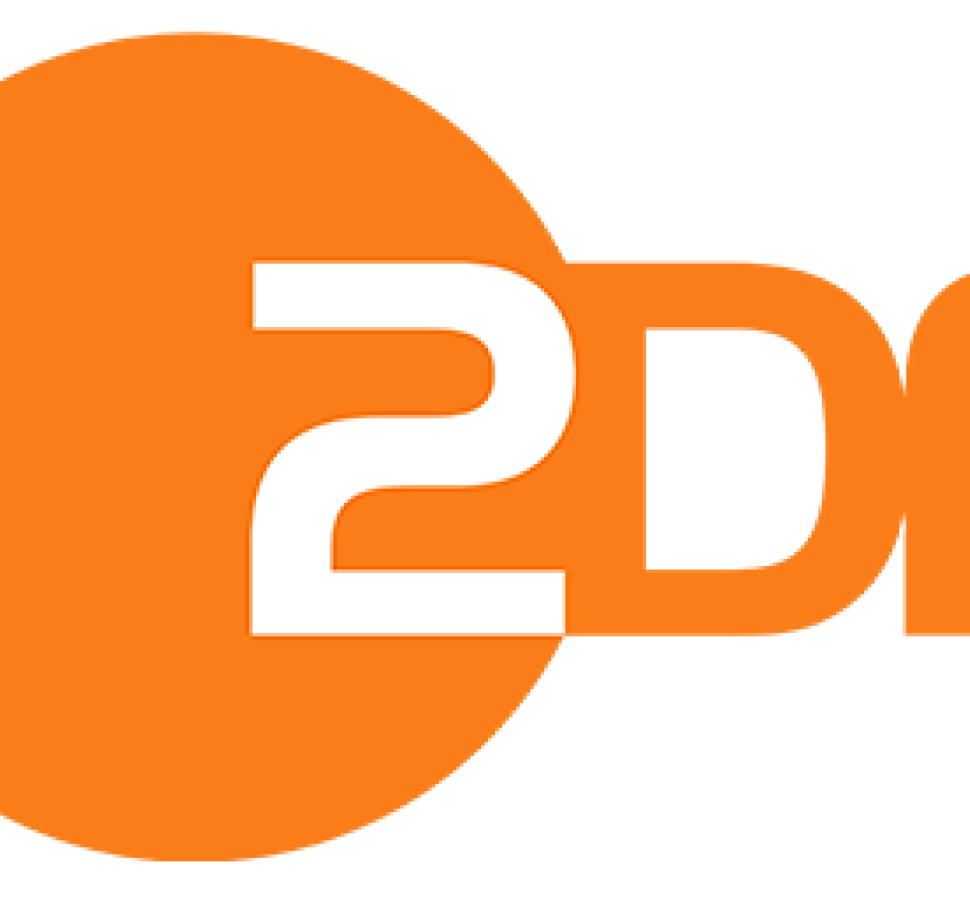 Logo des ZDF (Zweites Deutsches Fernsehen). Es besteht aus einem großen, orangefarbenen Kreis mit der weißen Zahl "2" in der Mitte. Rechts neben dem Kreis befinden sich die Buchstaben "df" in orange, die teilweise mit dem Kreis verbunden sind.